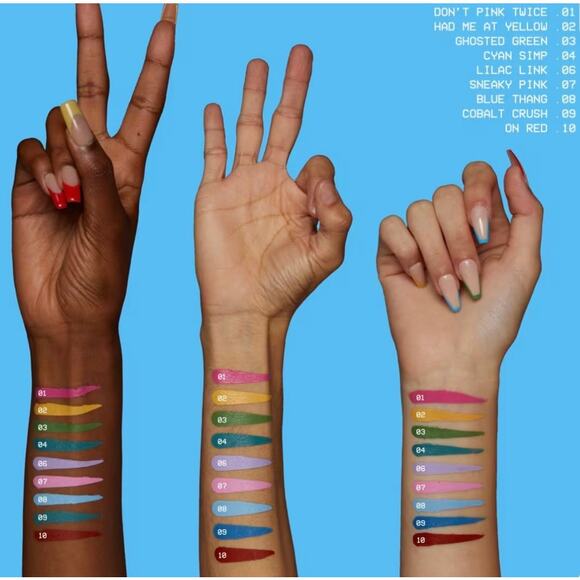 NEW NYX Vivid Brights Longwear Liquid EYE LINER On Red Professional Makeup NIP! - Picture 4 of 5